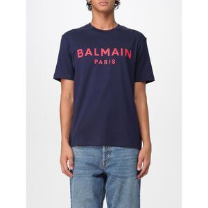 Balmain Men Cotton T-Shirt With Logo Balmain